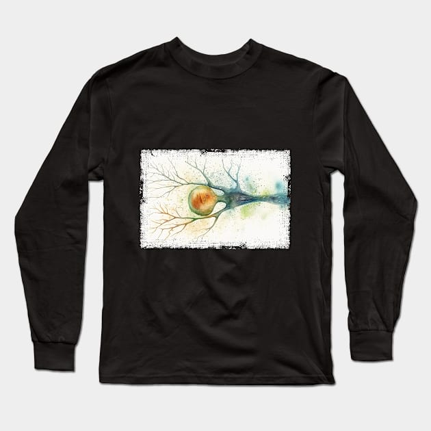 Abstract Human nerve cell Long Sleeve T-Shirt by erzebeth